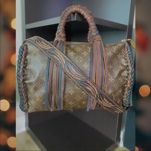Boho Western Fringe Louis Vuitton Speedy Crossbody